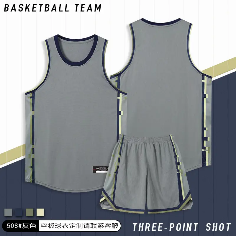 American Basketball Vest Set Navy Blue Sleeveless Game Training - Image 4