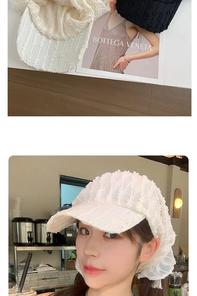French Pastoral Chiffon Lace Tie Cap for Girls — feature 10