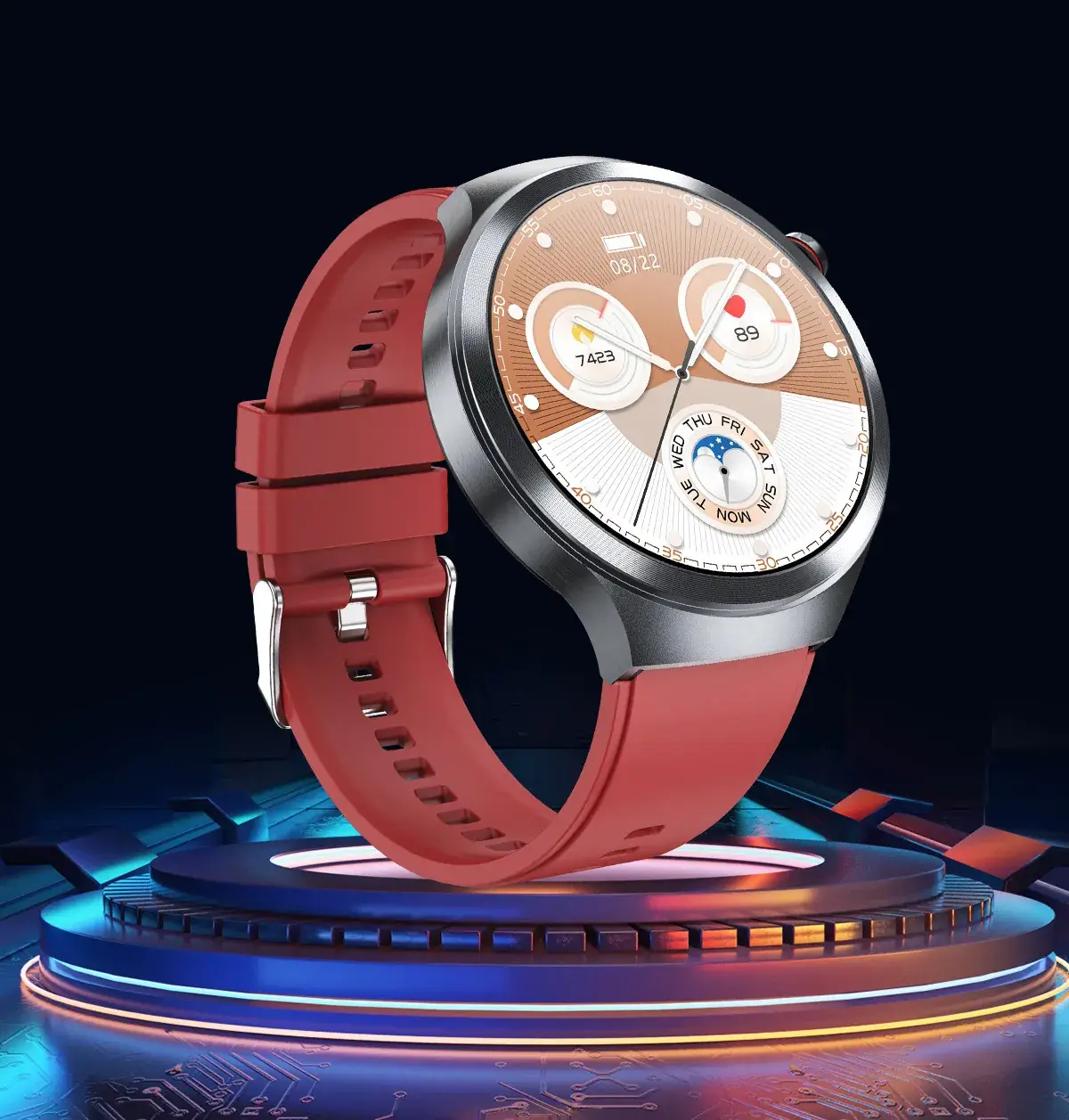Smart Watch Red Silicone 80/70 Display — feature 33