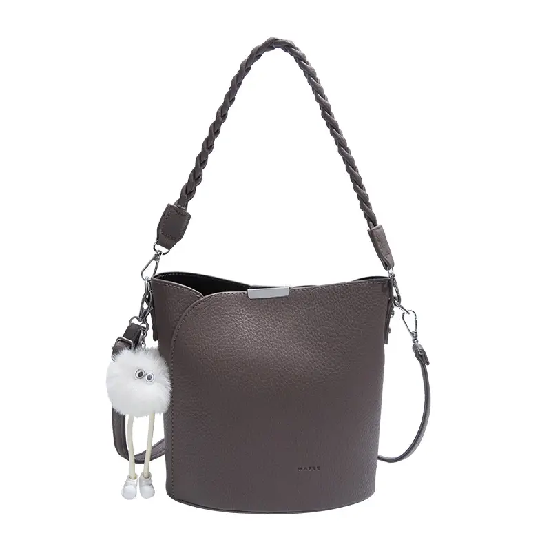 Brown Underarm Bucket Bag for Women New Spring Summer Crossbody - Image 12