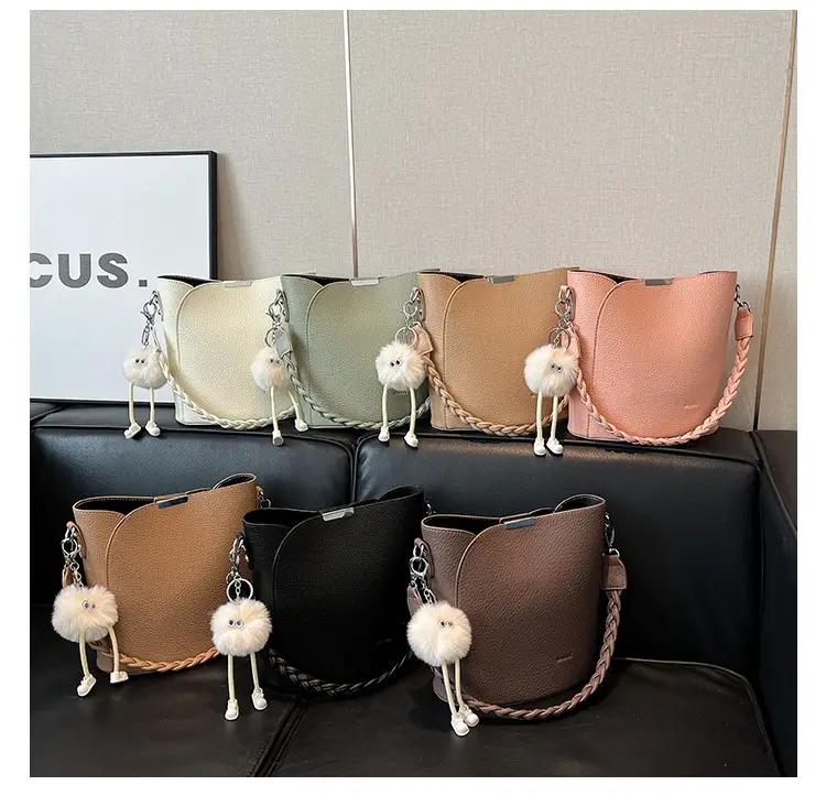 Brown Underarm Bucket Bag for Women New Spring Summer Crossbody — feature 11