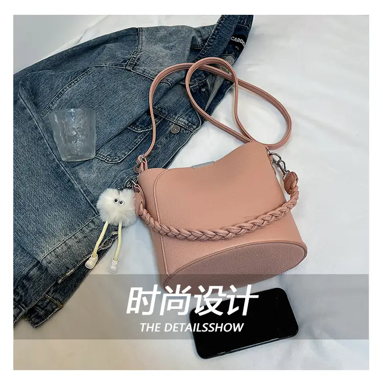 Brown Underarm Bucket Bag for Women New Spring Summer Crossbody — feature 13
