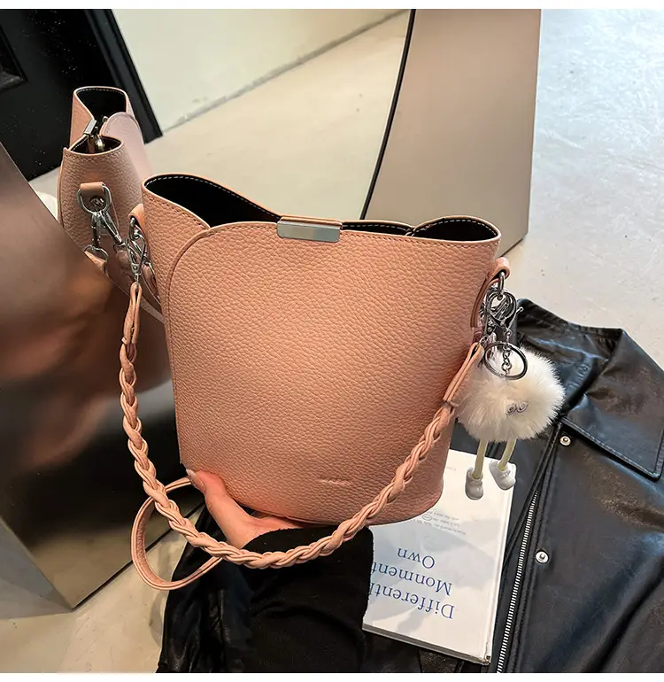 Brown Underarm Bucket Bag for Women New Spring Summer Crossbody — feature 15