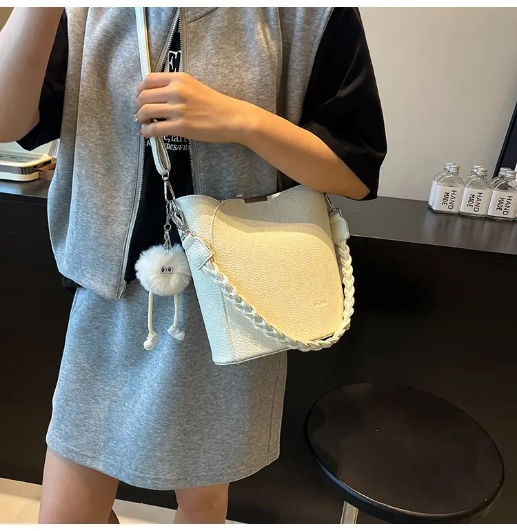 Brown Underarm Bucket Bag for Women New Spring Summer Crossbody — feature 22