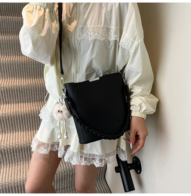 Brown Underarm Bucket Bag for Women New Spring Summer Crossbody — feature 26