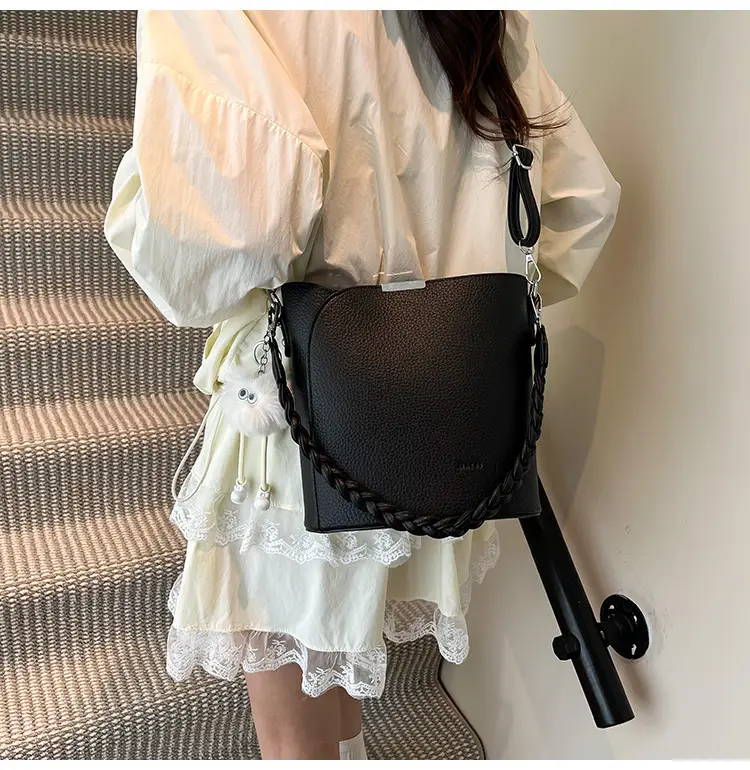 Brown Underarm Bucket Bag for Women New Spring Summer Crossbody — feature 27