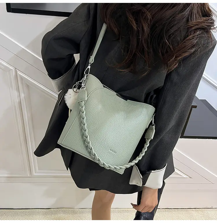Brown Underarm Bucket Bag for Women New Spring Summer Crossbody — feature 29