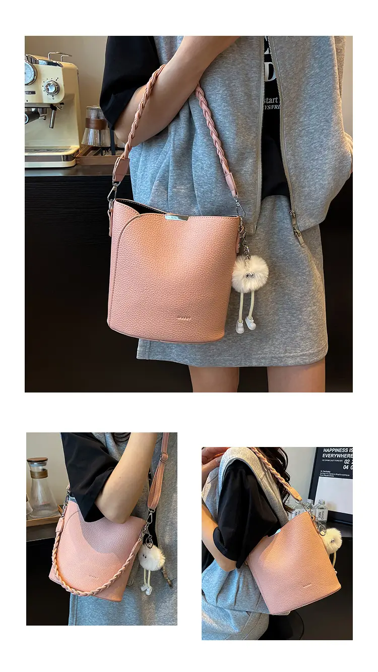 Brown Underarm Bucket Bag for Women New Spring Summer Crossbody — feature 3