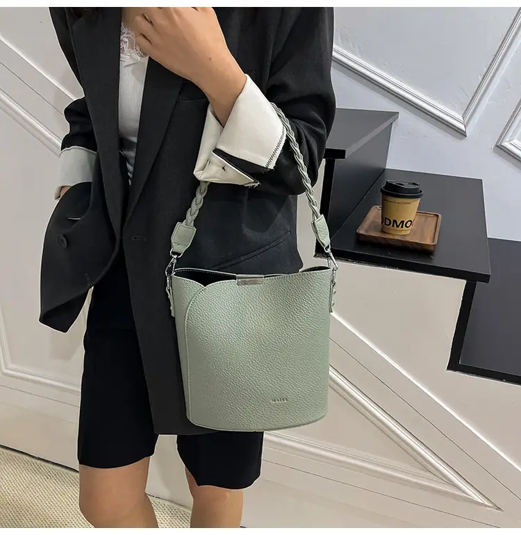 Brown Underarm Bucket Bag for Women New Spring Summer Crossbody — feature 30