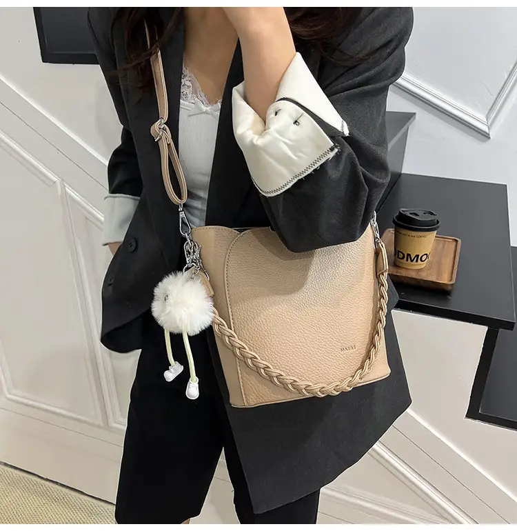 Brown Underarm Bucket Bag for Women New Spring Summer Crossbody — feature 34