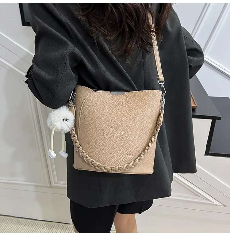 Brown Underarm Bucket Bag for Women New Spring Summer Crossbody — feature 35