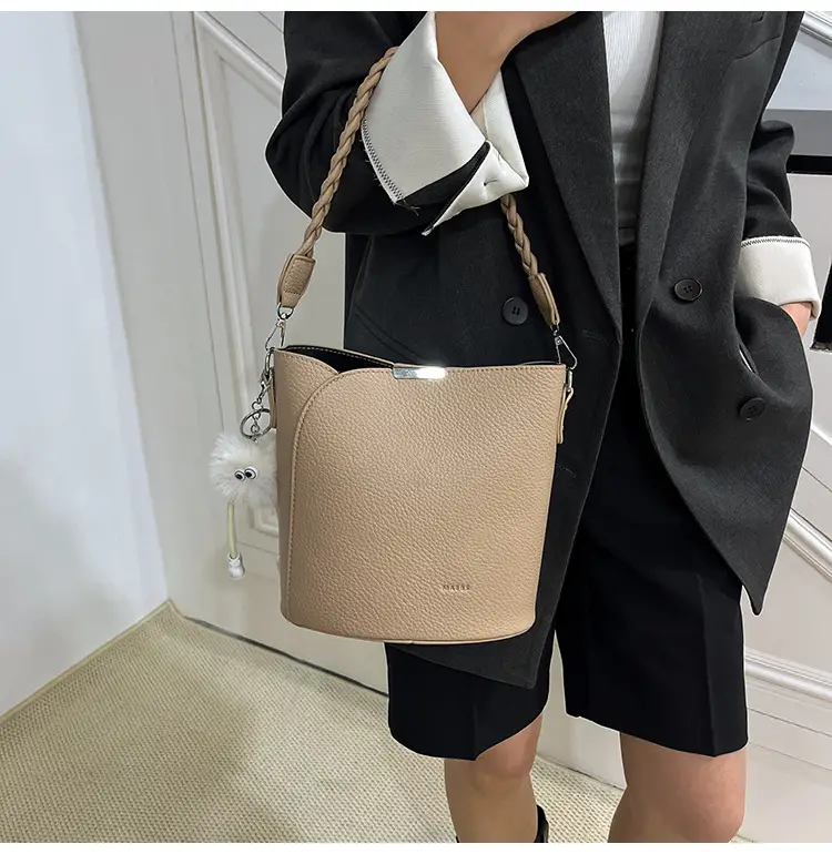 Brown Underarm Bucket Bag for Women New Spring Summer Crossbody — feature 36