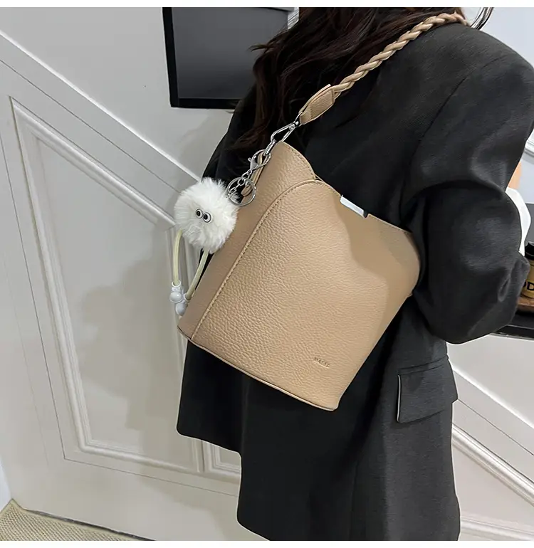 Brown Underarm Bucket Bag for Women New Spring Summer Crossbody — feature 37