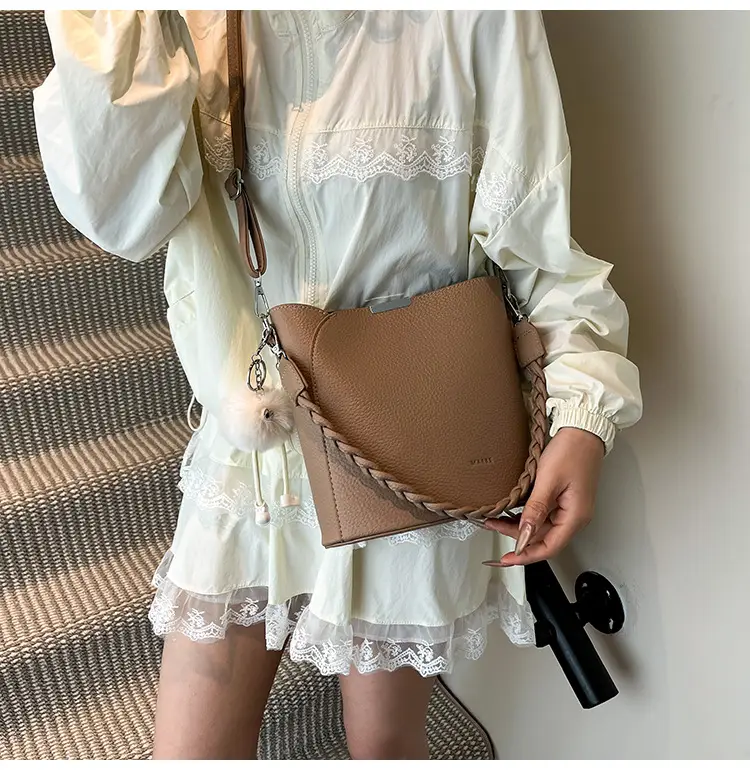 Brown Underarm Bucket Bag for Women New Spring Summer Crossbody — feature 38