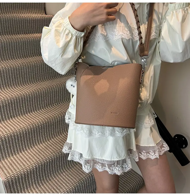 Brown Underarm Bucket Bag for Women New Spring Summer Crossbody — feature 39