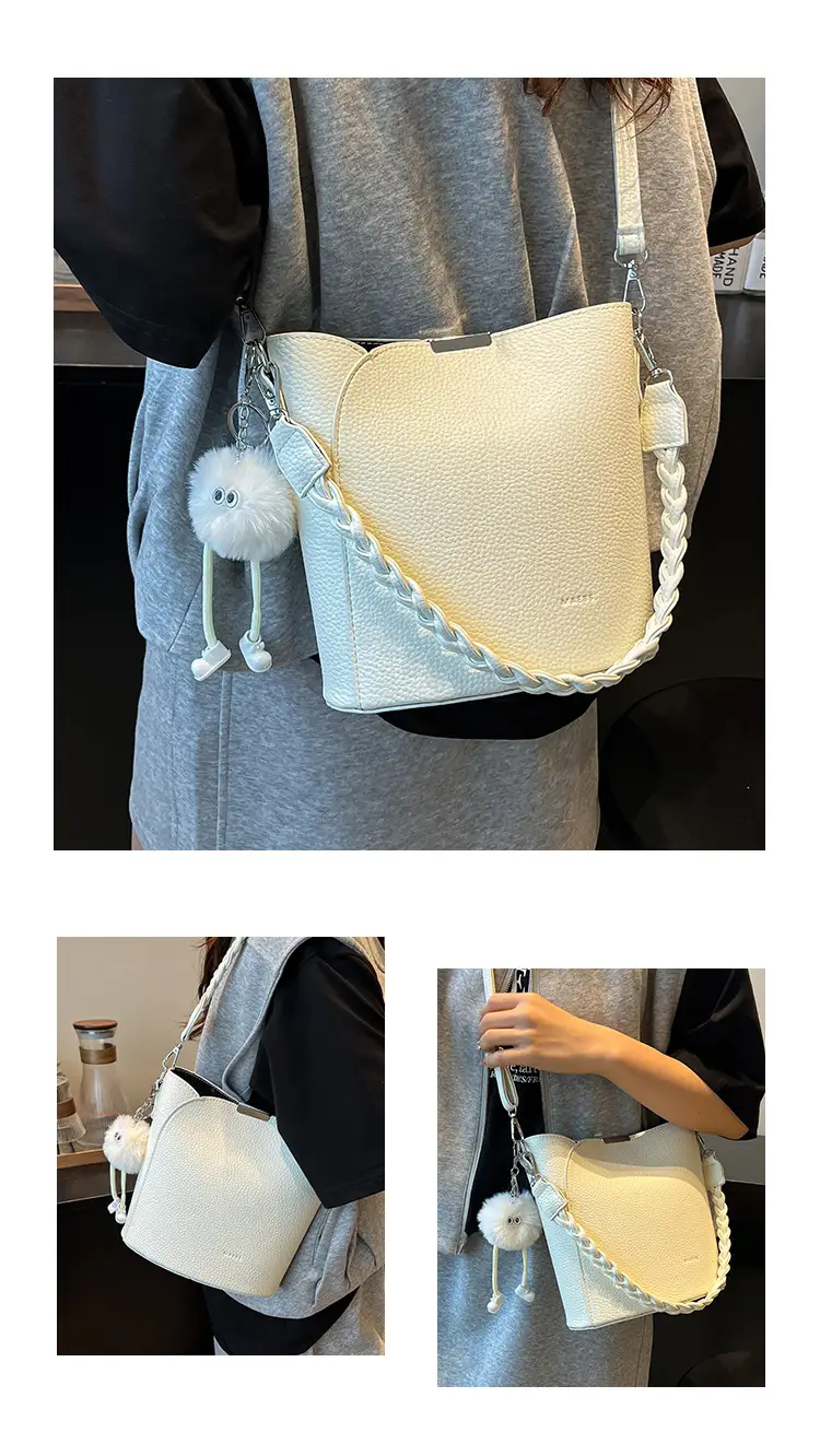 Brown Underarm Bucket Bag for Women New Spring Summer Crossbody — feature 4
