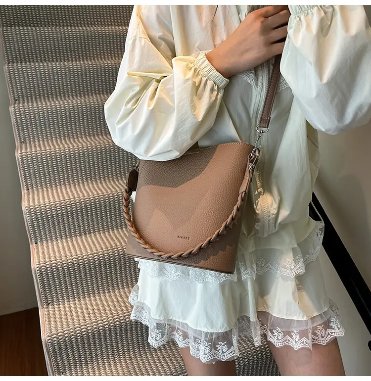 Brown Underarm Bucket Bag for Women New Spring Summer Crossbody — feature 40