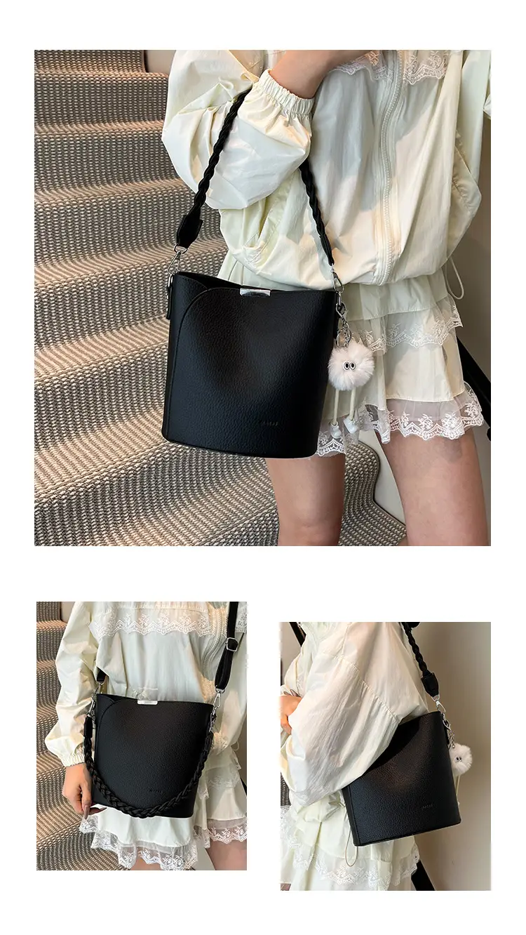 Brown Underarm Bucket Bag for Women New Spring Summer Crossbody — feature 9