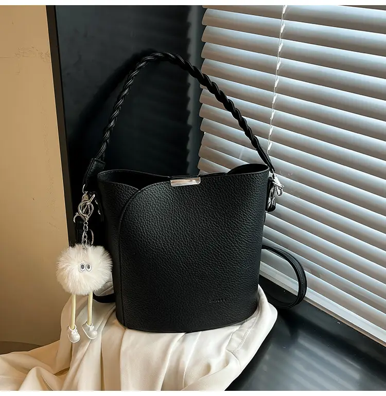 Brown Underarm Bucket Bag for Women New Spring Summer Crossbody - Image 3