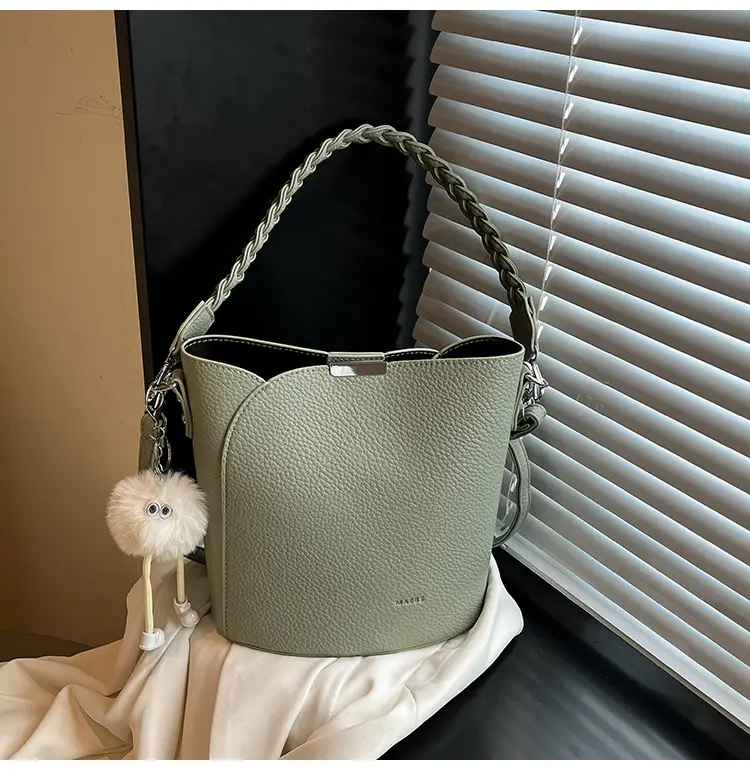 Brown Underarm Bucket Bag for Women New Spring Summer Crossbody - Image 4