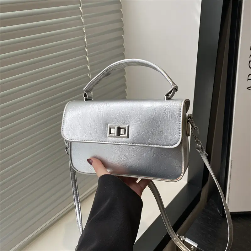Silver Korean Style Women's Crossbody Bag 2025 - Image 6