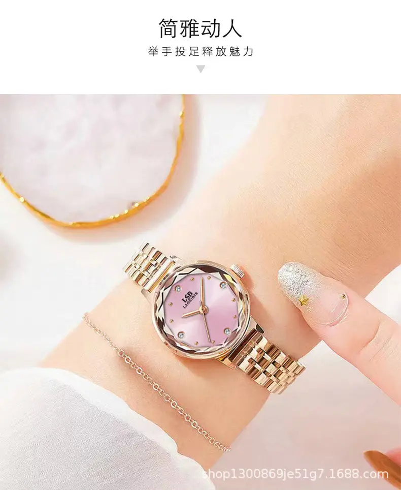 Women's Retro Quartz Watch Slim Mesh Strap Rose Gold — feature 12
