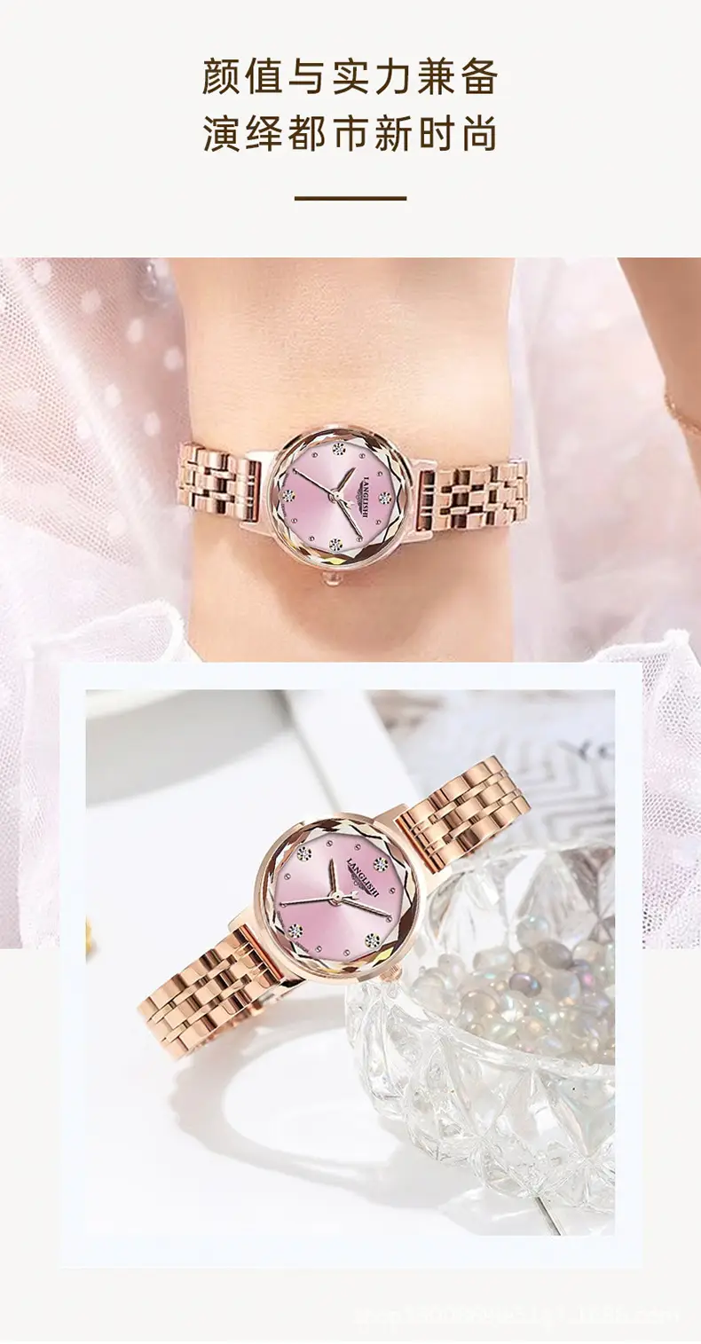 Women's Retro Quartz Watch Slim Mesh Strap Rose Gold — feature 5