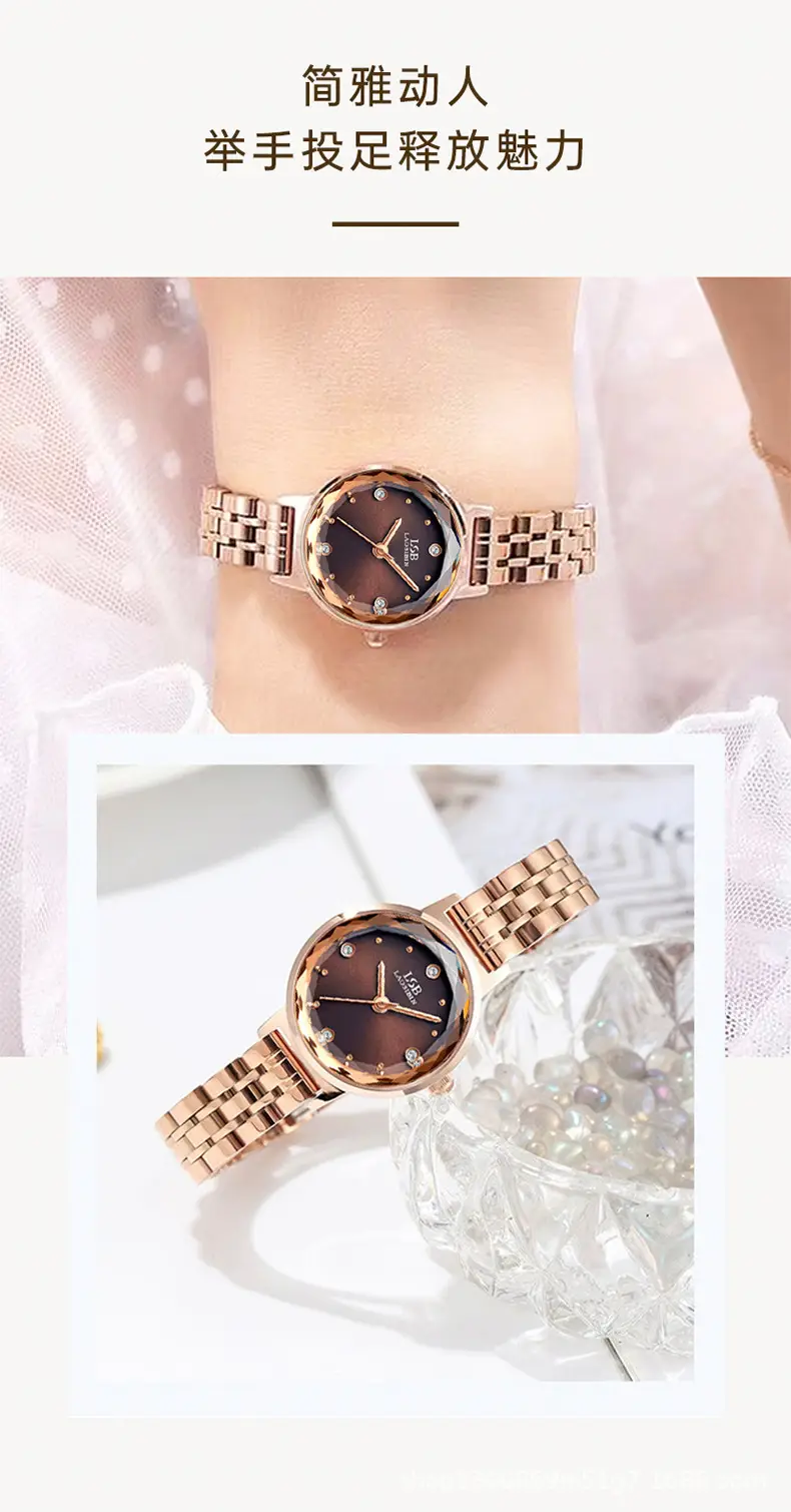 Women's Retro Quartz Watch Slim Mesh Strap Rose Gold — feature 9