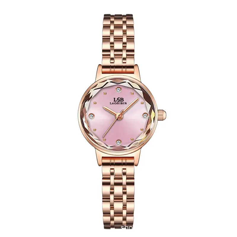 Women's Retro Quartz Watch Slim Mesh Strap Rose Gold - Image 3