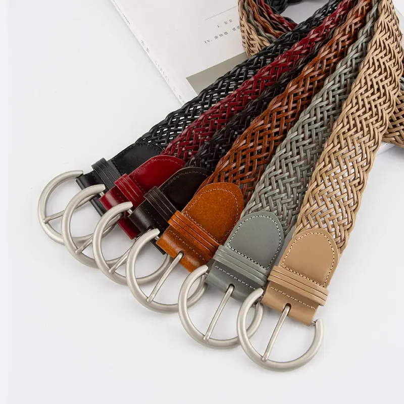 Black Woven Wide Belt for Women Ethnic Style - Image 9