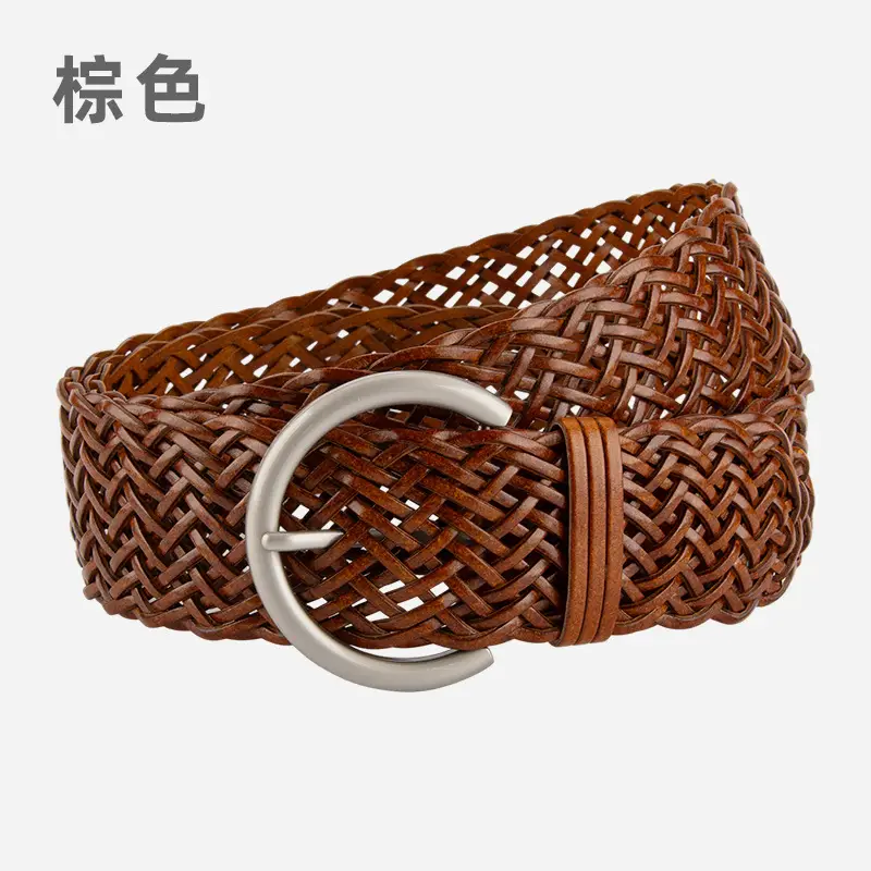 Black Woven Wide Belt for Women Ethnic Style - Image 6