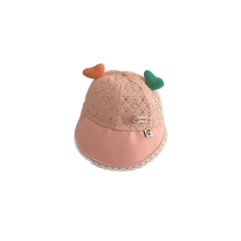 Baby Mesh Sun Hat with Heart Decor - Image 7
