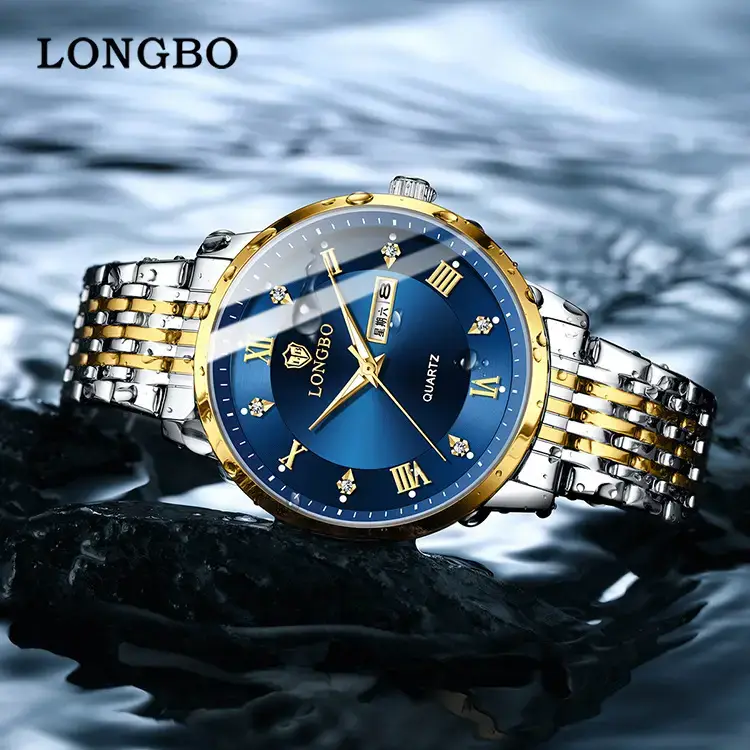 Longbo Men's Quartz Watch with Calendar & Stainless Steel Band - Image 14