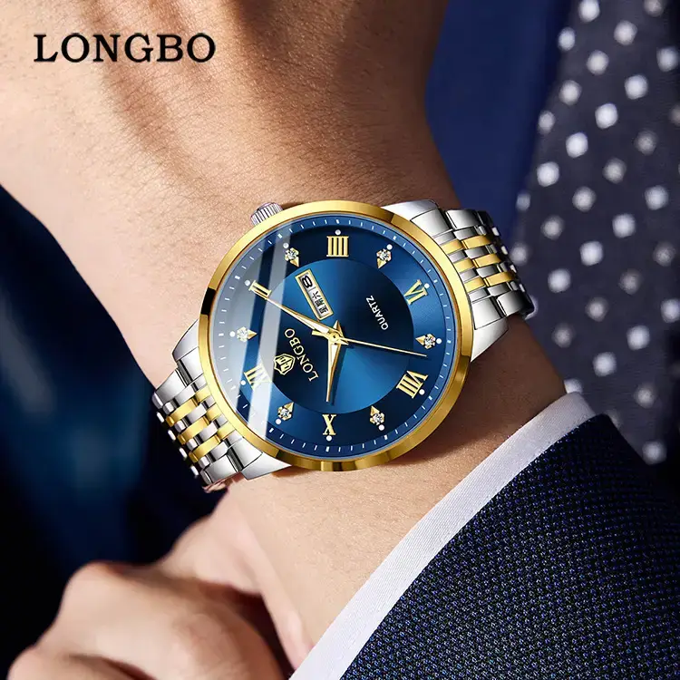 Longbo Men's Quartz Watch with Calendar & Stainless Steel Band - Image 15