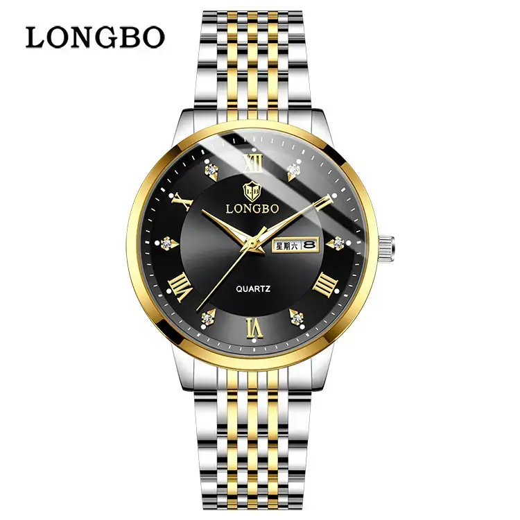 Longbo Men's Quartz Watch with Calendar & Stainless Steel Band - Image 10