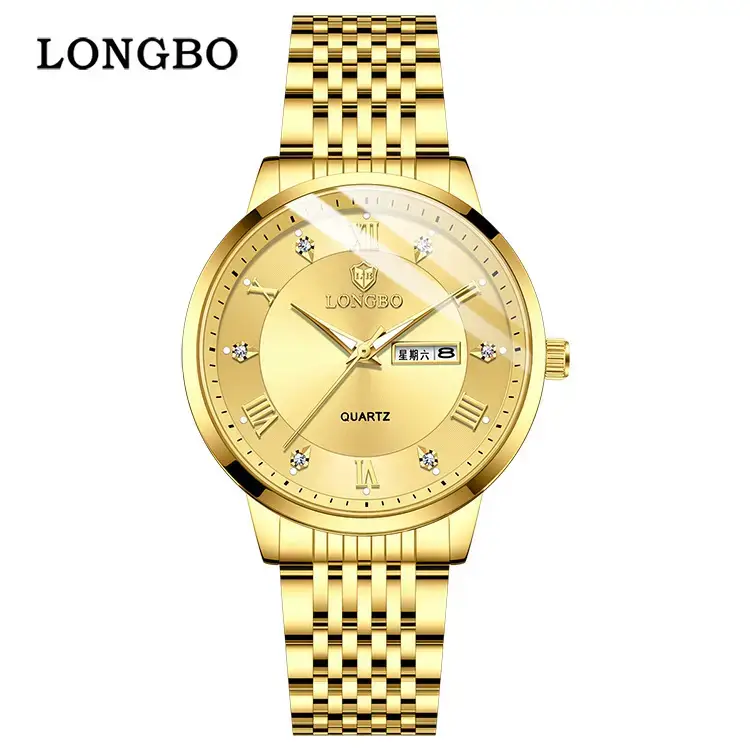 Longbo Men's Quartz Watch with Calendar & Stainless Steel Band - Image 4