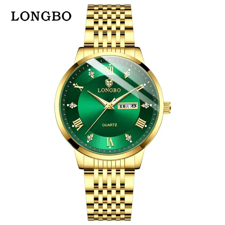 Longbo Men's Quartz Watch with Calendar & Stainless Steel Band - Image 5