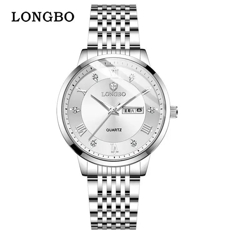 Longbo Men's Quartz Watch with Calendar & Stainless Steel Band - Image 6