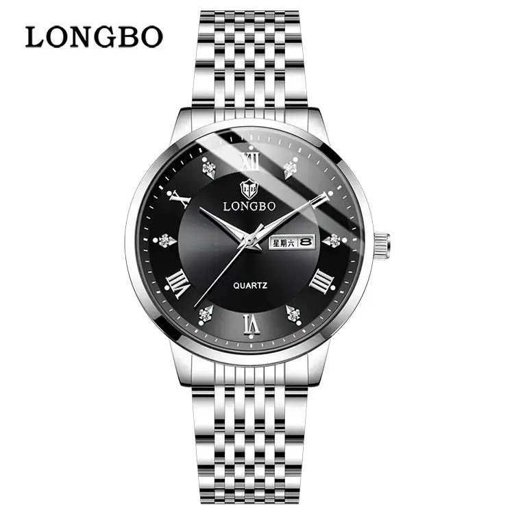 Longbo Men's Quartz Watch with Calendar & Stainless Steel Band - Image 7