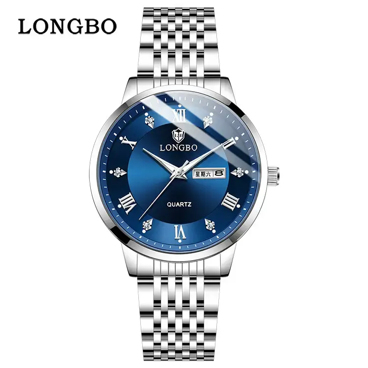 Longbo Men's Quartz Watch with Calendar & Stainless Steel Band - Image 8