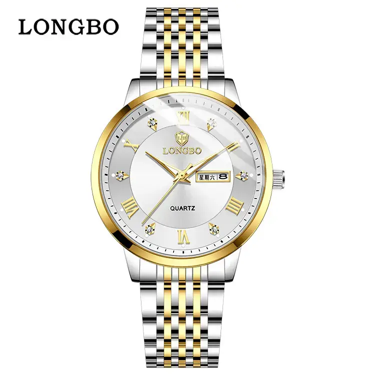 Longbo Men's Quartz Watch with Calendar & Stainless Steel Band - Image 9