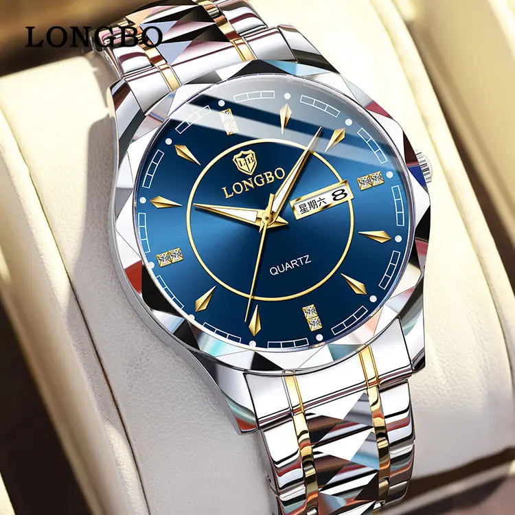 Longbo Men's Quartz Watch Light Blue Waterproof - Image 14