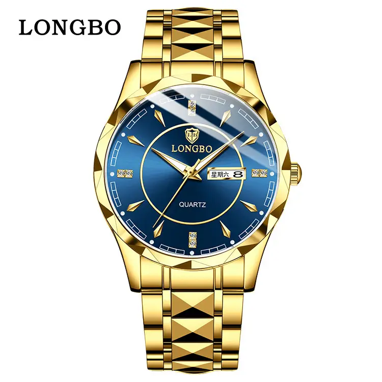 Longbo Men's Quartz Watch Light Blue Waterproof - Image 2