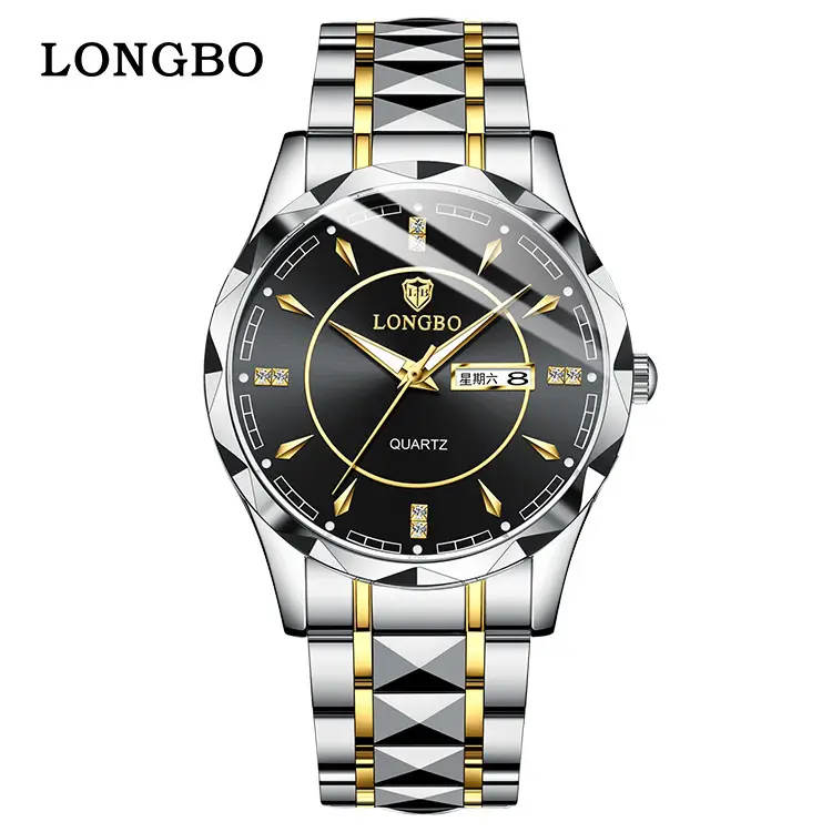 Longbo Men's Quartz Watch Light Blue Waterproof - Image 4
