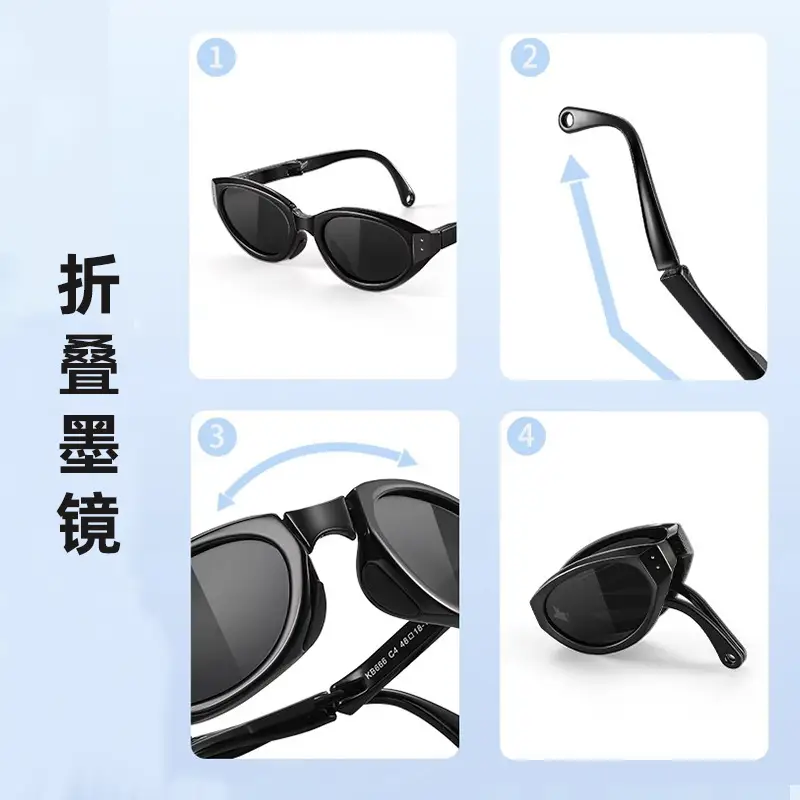 Children's UV400 Sunglasses Kids Folding Polarized - Image 4