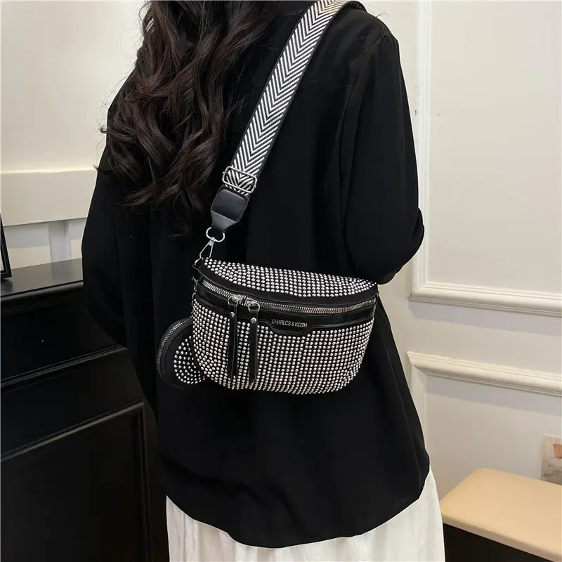 Bright Diamond Rhinestone Shoulder Crossbody Bag - Image 4