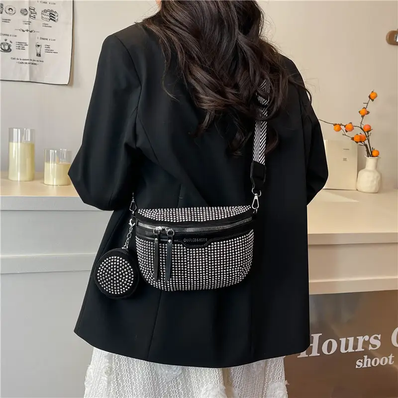 Bright Diamond Rhinestone Shoulder Crossbody Bag - Image 5