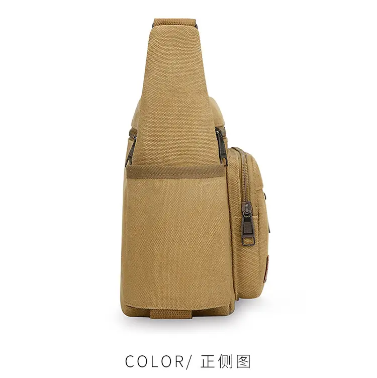 Men's Large Capacity Crossbody Bag Canvas Multi-Color — feature 17