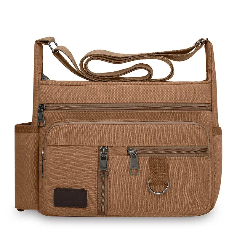 Men's Large Capacity Crossbody Bag Canvas Multi-Color - Image 2