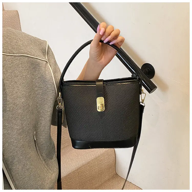 Women's Beige Mesh Crossbody Bag with Leather Strap — feature 19
